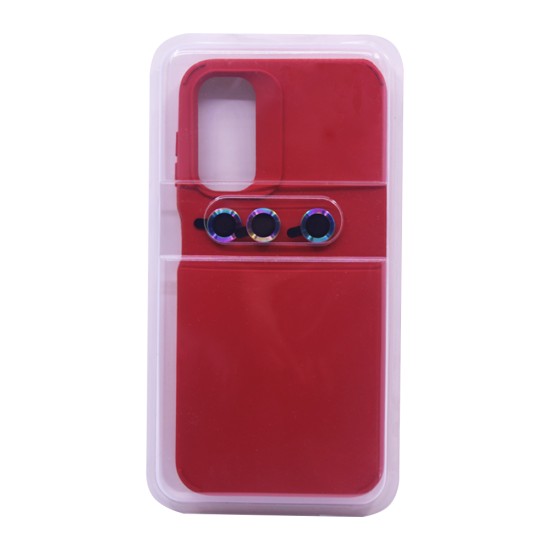 Silicone Case with Separate Camera Glass Set for Samsung Galaxy 14 Red